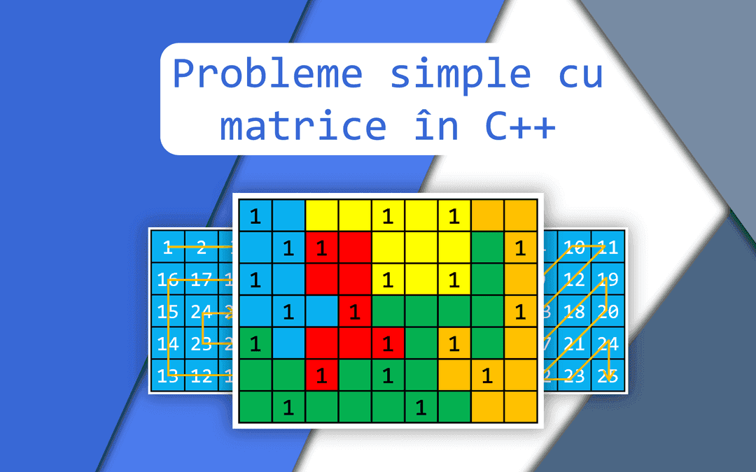 Probleme simple cu matrice în C++